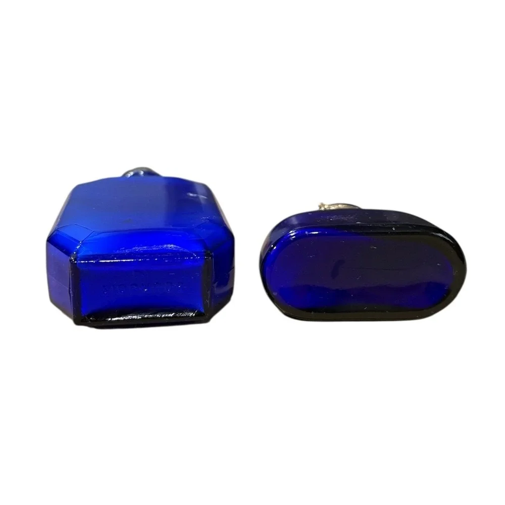 Bourjois Cobalt Blue Evening in Paris Talcum and Sachet Vintage Bottles Set